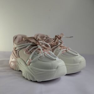 Luna Mesh Chunky Platform Sneakers – Pink Accent